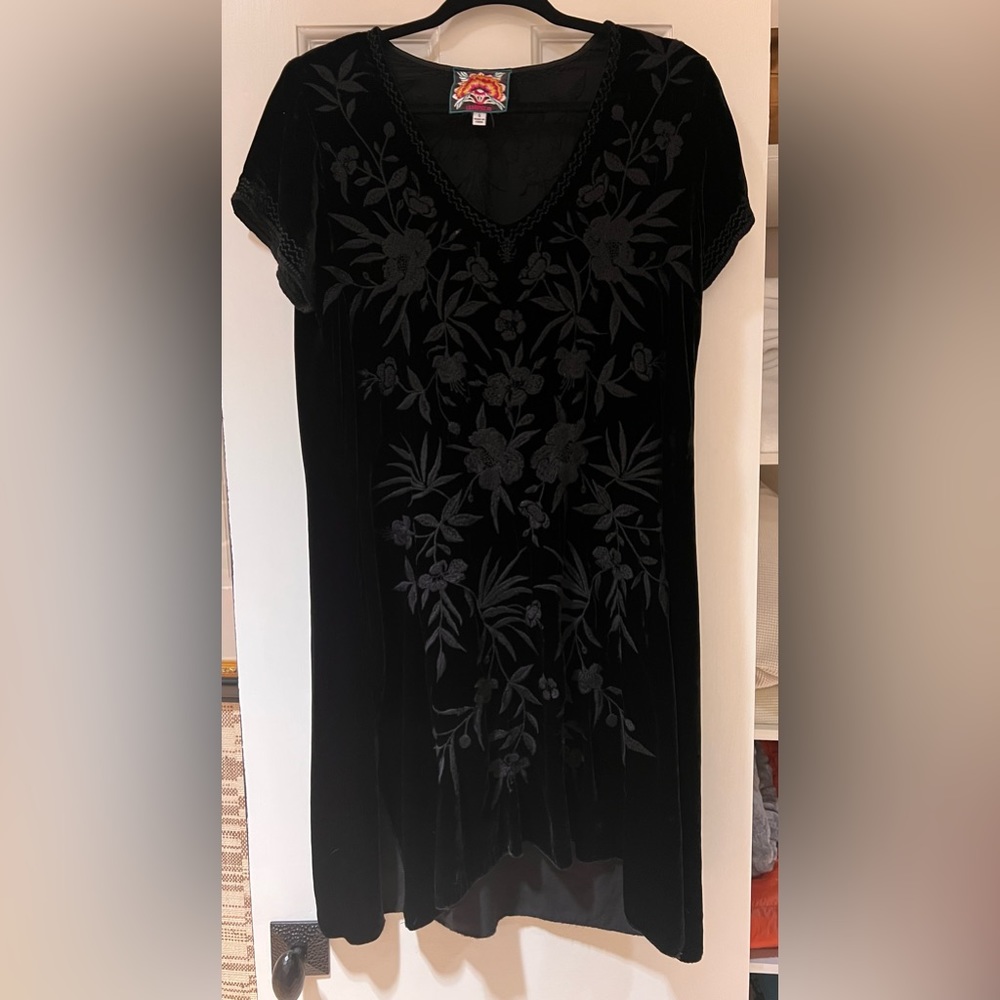 Johnny Was velvet mini dress